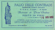 Posto in Palco 16 agosto 1953