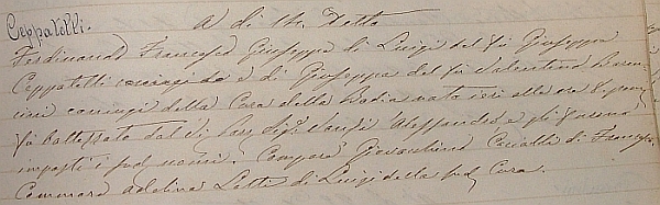 Ferdinando Francesco Ceppatelli nacque nei dintorni di Volterra, il 13 luglio 1859 alle ore 8 della mattina e venne battezzato il giorno seguente nella Badia Camaldolese