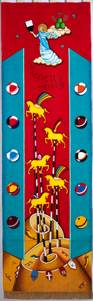 Il Palio del 16 agosto 2009 disegnato da Giuliano Ghelli