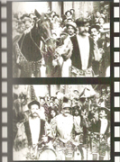 Immagine tratta dal fotogramma del più antico documentario sul Palio, girato dai F.lli Cervi di Milano