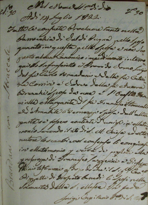 Matrimonio di Luigi Brandani detto Cicciolesso