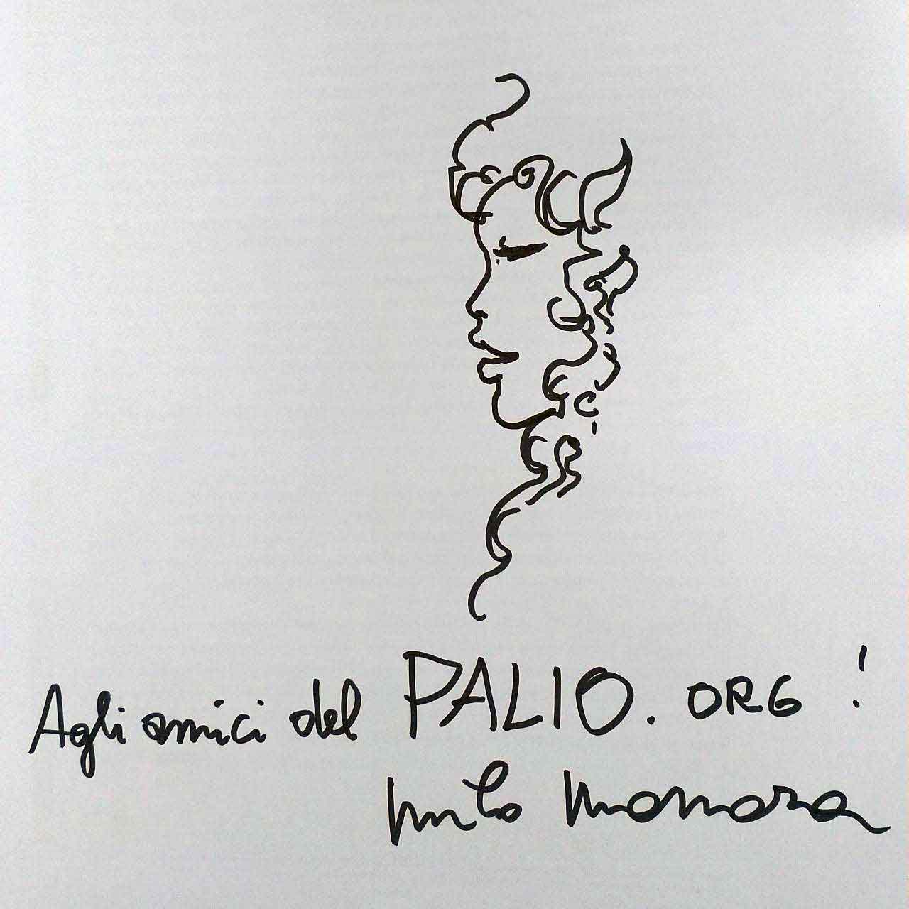 La dedica di Milo Manara al nostro sito, in occasione del 50esimo anniversario della sua carriera, al Collezionando di Lucca 2019