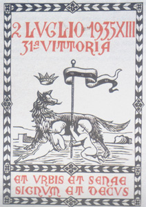 numero unico riferito alla vittoria del 2 luglio 1935